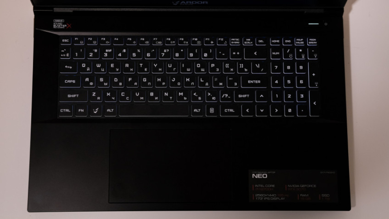 Обзор и тест игрового ноутбука Ardor Gaming Neo G17-I7ND210