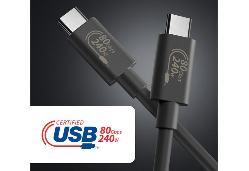 Elecom анонсировала кабели USB4 2.0 &mdash; скорость до 80 Гбит/с плюс до 240 Вт питания