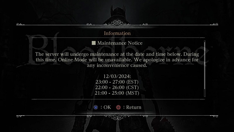 Будущее обслуживание серверов Bloodborne подарило фанатам новую надежду &mdash; оно пройдёт в день 30-летия PlayStation