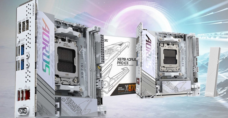 Gigabyte выпустила Socket AM5-плату Aorus X870I Pro Ice в формате Mini-ITX