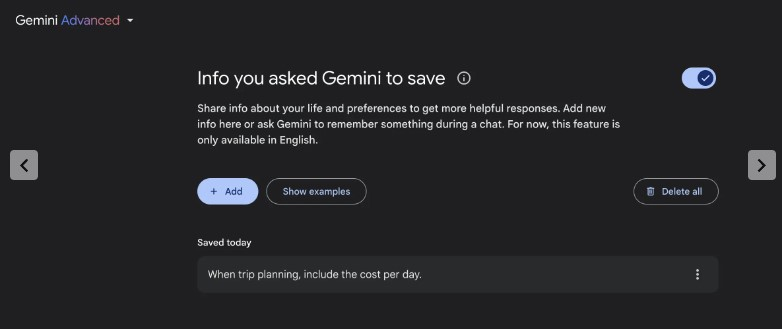 Google научила Gemini&nbsp;запоминать личную информацию о пользователе &mdash; для его же удобства