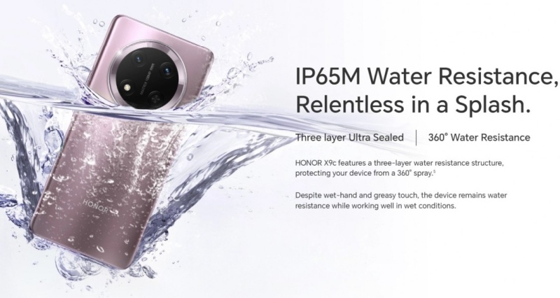 Honor представила X9c &mdash; свой самый прочный смартфон с защитой от струй воды, царапин и падений