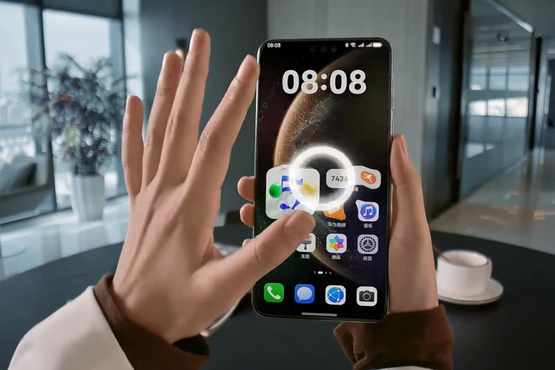 Huawei предложила буквально хватать файлы руками и переносить их на другие устройства&nbsp;&mdash; это ИИ-телепортация