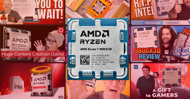Начались мировые продажи лучшего игрового процессора — AMD Ryzen 7 9800X3D