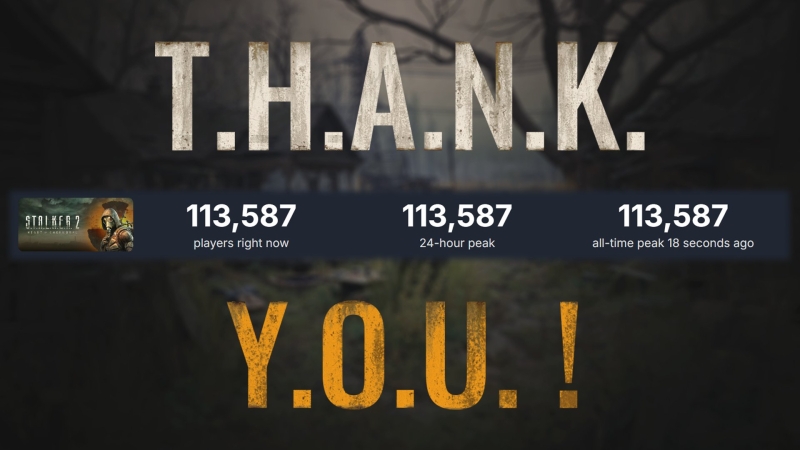 &laquo;Осталось дождаться Half-Life 3&raquo;: пользователи Steam встретили S.T.A.L.K.E.R. 2 &laquo;очень положительными&raquo; отзывами и рекордным для серии пиковым онлайном