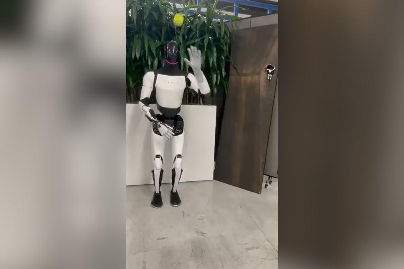 Робот Tesla Optimus получил на «Чёрную пятницу» новые руки и научился ловить ими теннисные мячи