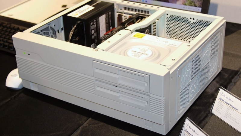 SilverStone выпустит корпус FLP01 в ретро-стиле с парой&nbsp;&laquo;дисководов&raquo; за $130