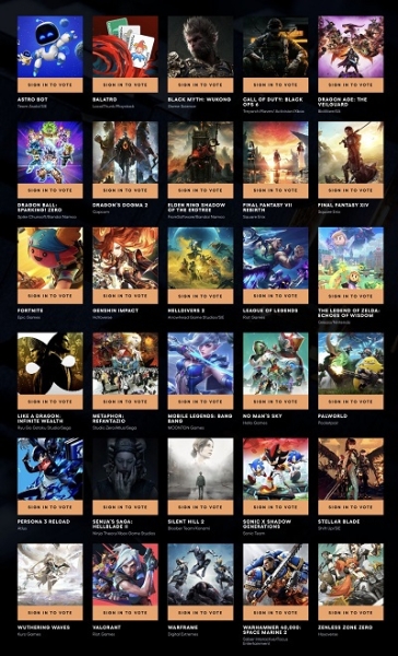 &laquo;Голос игроков&raquo;: открылось голосование за лучшую игру 2024 года по версии зрителей The Game Awards 2024