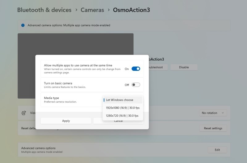 В Windows 11 появятся расширенные настройки камеры &mdash; с их помощью можно менять качество съёмки и частоту кадров