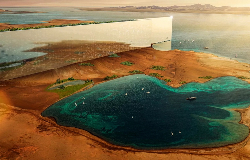 Первый отрезок гигантского «лежачего небоскрёба» The Line в Саудовской Аравии построят к 2030 нрлу