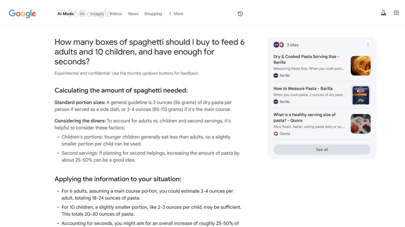 Google проводит внутреннее тестирование режима искусственного интеллекта в поисковике