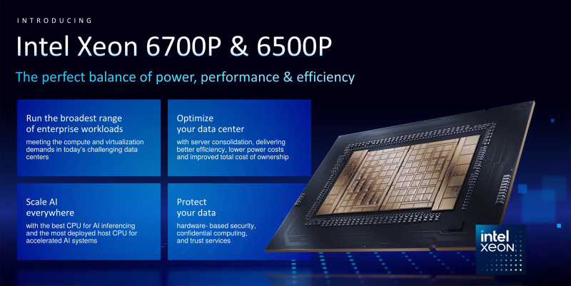 Intel представила процессоры Xeon 6700P и 6500P — до 86 ядер за $10 400