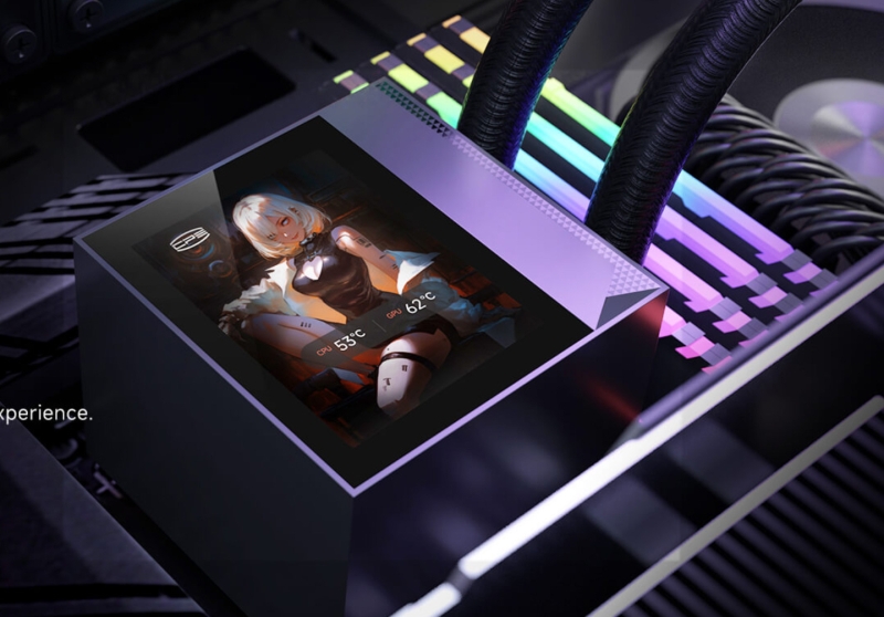 Жидкостное охлаждение PCCooler DC360 Pro ARGB Display: обои на помпу заказывали?