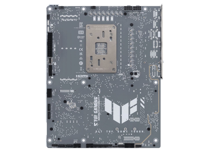 Asus представила TUF GAMING B850-BTF WIFI W &mdash; первую плату на AMD B850 с разъёмами питания на обратной стороне