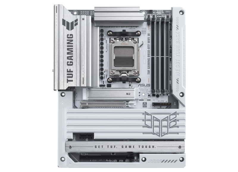 Asus представила TUF GAMING B850-BTF WIFI W &mdash; первую плату на AMD B850 с разъёмами питания на обратной стороне