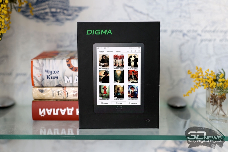 Digma P6&nbsp;&mdash; компактный ридер на цветных электронных чернилах