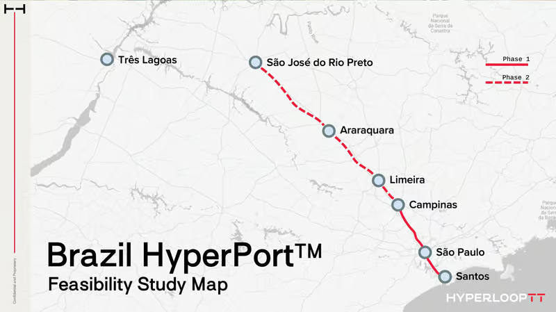 В Бразилии задумали построить гиперлуп для быстрой доставки морских контейнеров вглубь страны