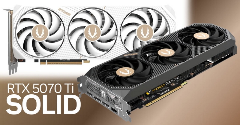 Zotac представила GeForce RTX 5070 Ti в компактной версии Solid SFF и белой Solid White