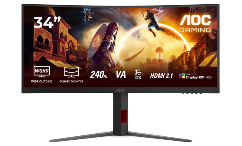 AOC представила пару быстрых геймерских мониторов: CU34G4Z с 34" и 240 Гц и 25G4SXU с 24,5" и 300 Гц