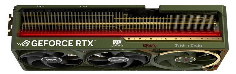 Asus и Bethesda выпустили уникальную GeForce RTX 5080 в стиле Doom: The Dark Ages
