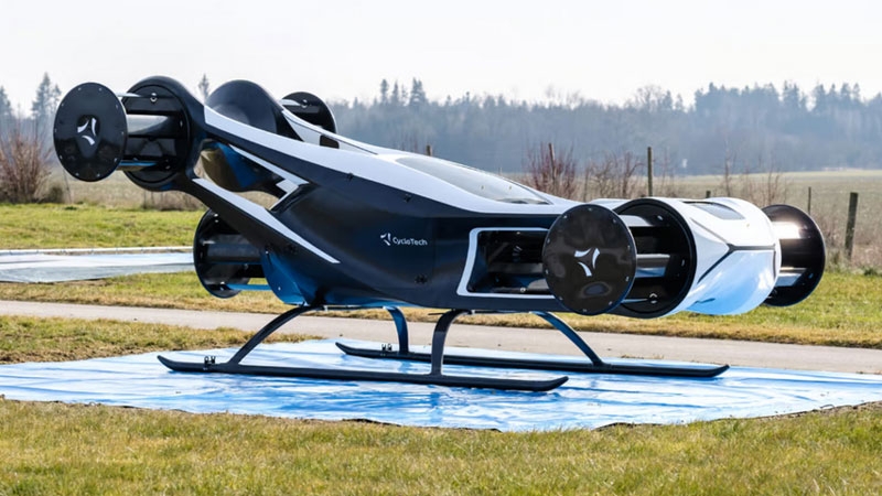 Cyclotech впервые подняла в воздух проворный летающий автомобиль с роторными «бочонками» вместо пропеллеров