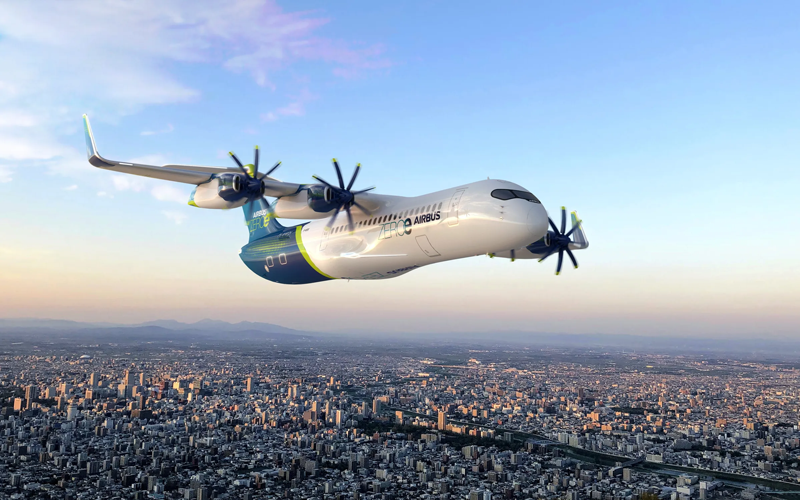 Эколайнеры Airbus получат сверхпроводящие электродвигатели и водородные топливные ячейки