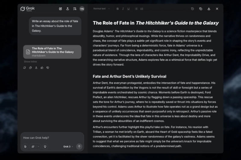 Grok получил функцию Studio для совместной работы ИИ и пользователя над документами и кодом