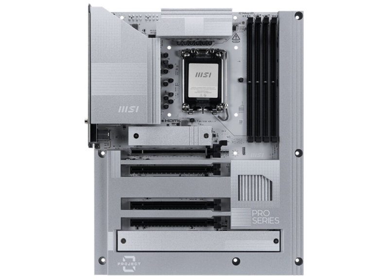 MSI представила плату PRO Z890-S WiFi Project Zero с нестандартным расположением разъёмов питания