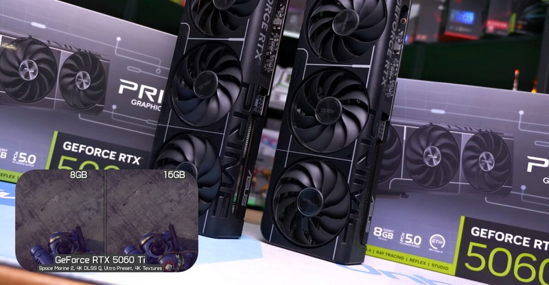 Новые игровые тесты показали пропасть в производительности между разными версиями GeForce RTX 5060 Ti