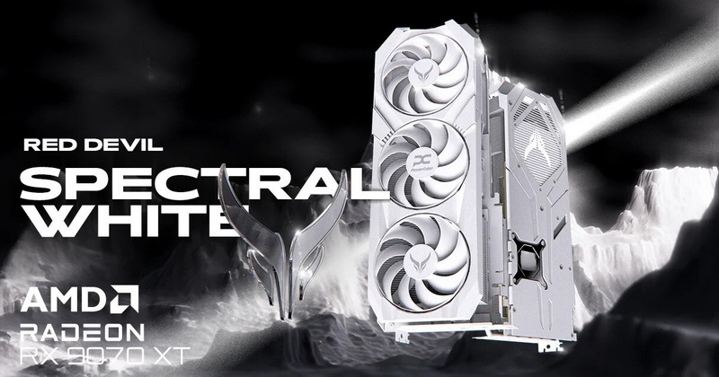 PowerColor выпустила белоснежную Radeon RX 9070 XT Red Devil Spectral White за $899