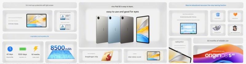 Представлен планшет Vivo Pad5 Pro &mdash; экран 3,1K, чип Dimensity 9400 и батарея на 12050 мА&middot;ч за $410