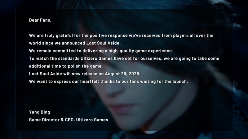 Релиз амбициозного китайского боевика Lost Soul Aside отложили на три месяца — объявлена новая дата выхода