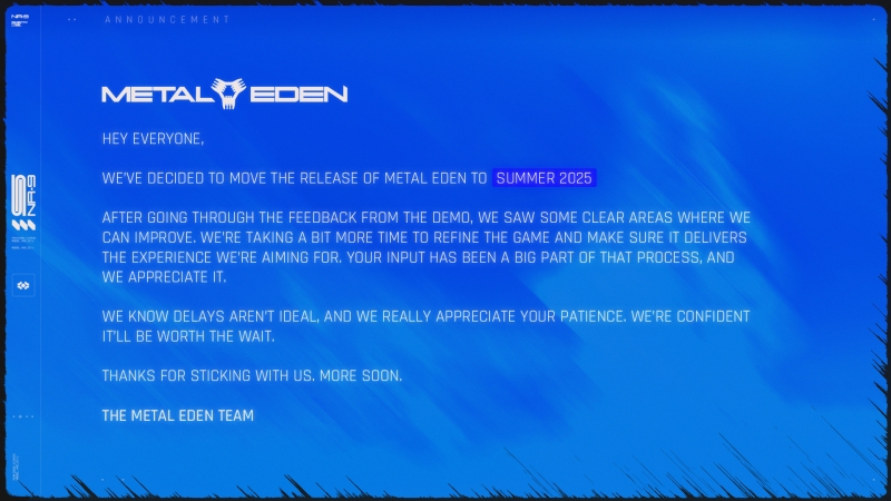 &laquo;Уверены, игра будет стоить ожидания&raquo;: научно-фантастический шутер Metal Eden от создателей Ruiner не выйдет 6 мая