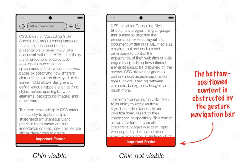 В Google Chrome для Android увеличилась область содержимого