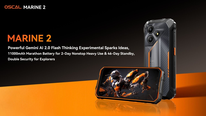 Защищённый смартфон Oscal Marine 2 с мощной батареей подойдёт для работы в экстремальных условия и походах