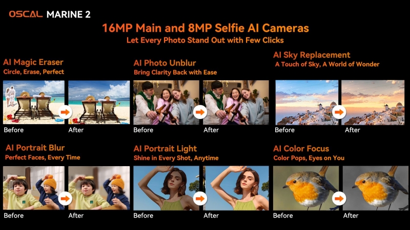 Защищённый смартфон Oscal Marine 2 с мощной батареей подойдёт для работы в экстремальных условия и походах