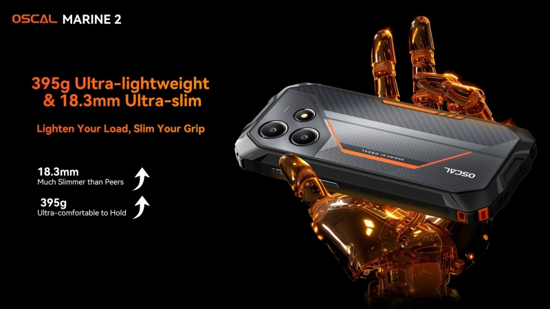 Защищённый смартфон Oscal Marine 2 с мощной батареей подойдёт для работы в экстремальных условия и походах