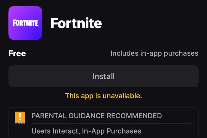 Apple не пустила Fortnite в App Store — игра стала недоступна даже в Европе