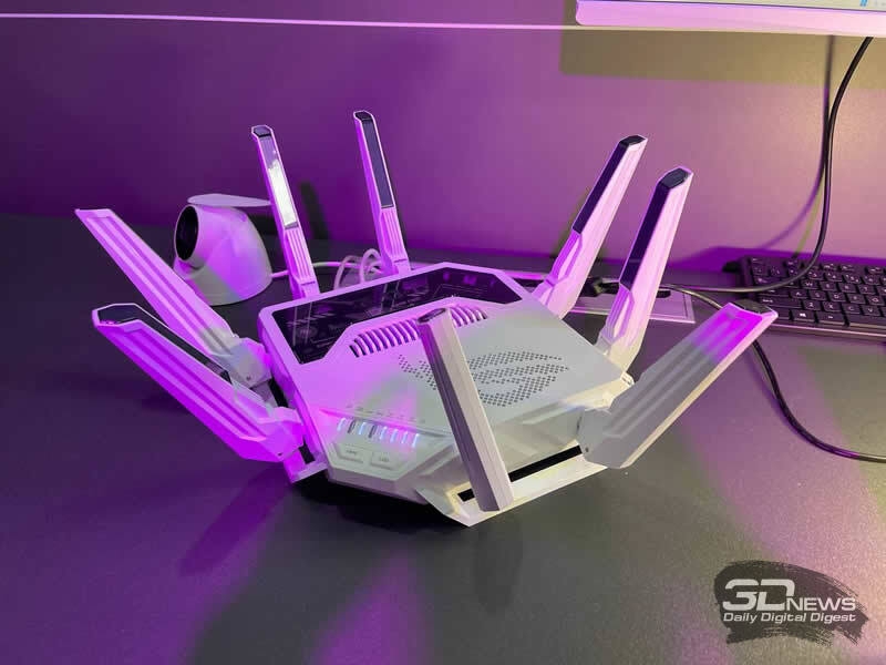 Asus представила флагманский Wi-Fi-роутер&nbsp;ROG Rapture GT-BE19000AI со встроенным ИИ&nbsp;для геймеров