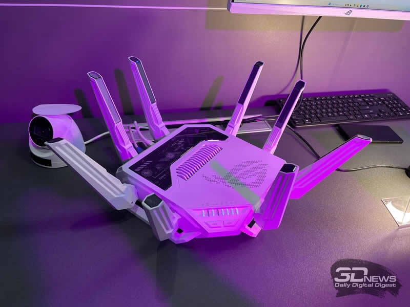 Asus представила флагманский Wi-Fi-роутер ROG Rapture GT-BE19000AI со встроенным ИИ для геймеров