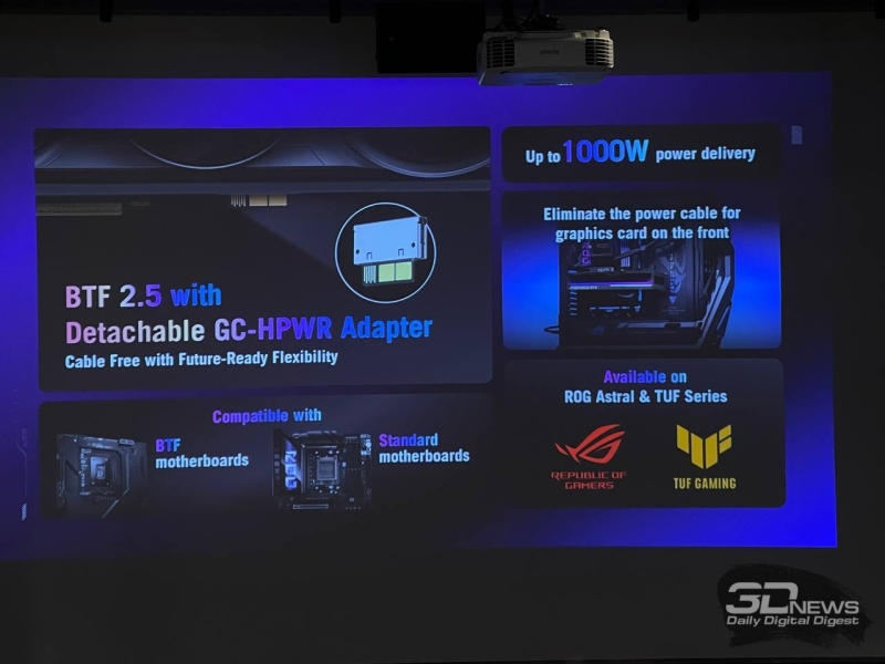 Asus представила видеокарты, материнские платы и корпуса с поддержкой BTF 2.5 для сборки «чистых» ПК