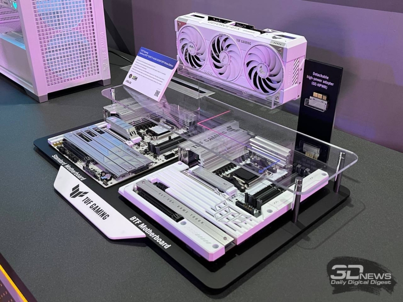 Asus представила видеокарты, материнские платы и корпуса с поддержкой BTF 2.5 для сборки «чистых» ПК