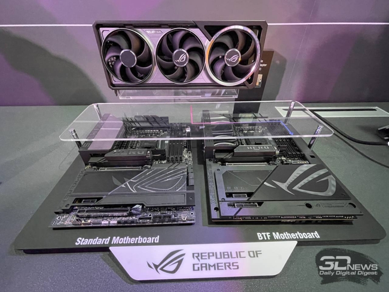 Asus представила видеокарты, материнские платы и корпуса с поддержкой BTF 2.5 для сборки «чистых» ПК