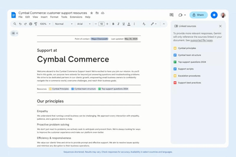 Google добавила в&nbsp;Gmail, &laquo;Документы&raquo; и Vids новые ИИ-функции