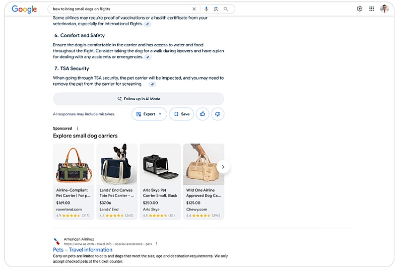Google начала наполнять ИИ-поиск AI Mode неотключаемой рекламой