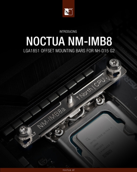 Noctua переделала крепление кулеров под Arrow Lake &mdash; новая версия добавляет сдвиг и снижает температуру