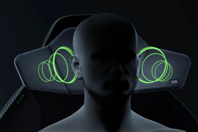 Razer представила подголовник для игрового кресла, который заменяет наушники