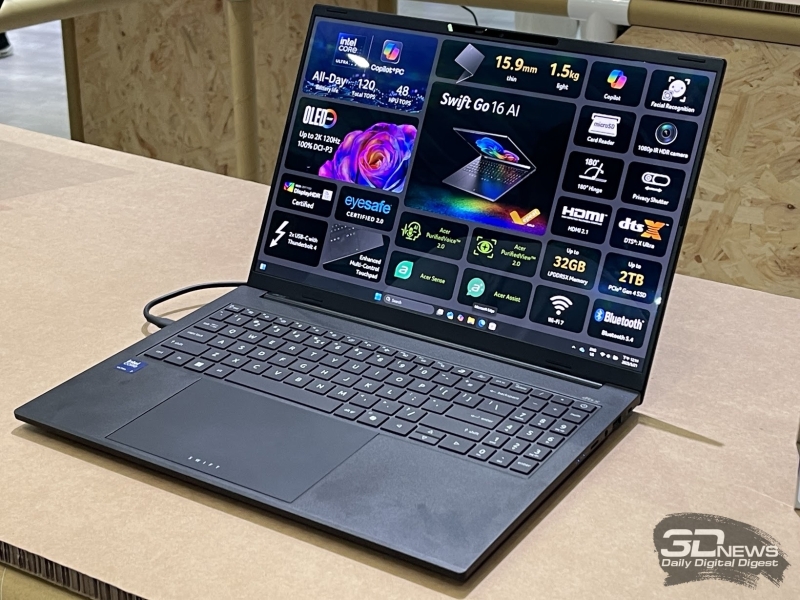 Репортаж со стенда Acer на выставке Computex 2025: ноутбуки, мониторы и видеокарты