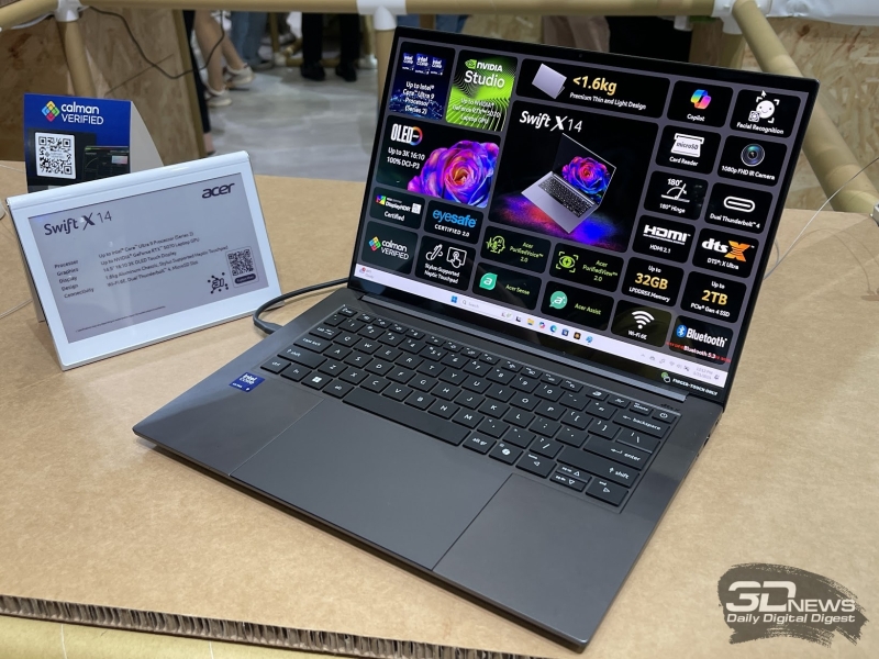 Репортаж со стенда Acer на выставке Computex 2025: ноутбуки, мониторы и видеокарты