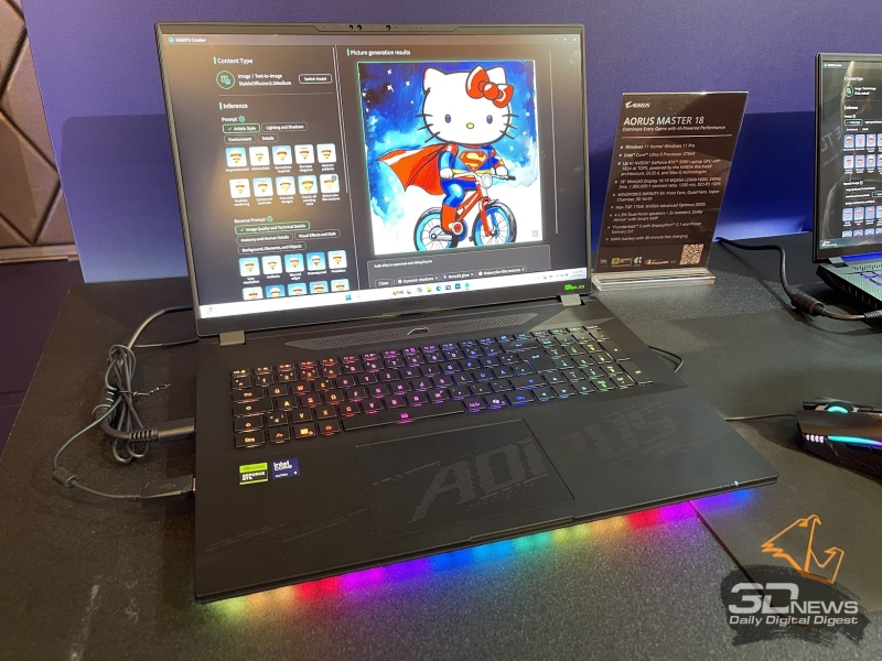 Репортаж со стенда GIGABYTE на выставке Computex 2025: геймерские ноутбуки и мощные компьютеры для ИИ и игр